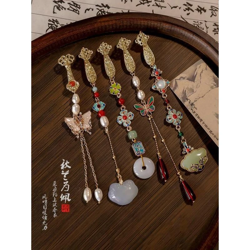 国风新中式旗袍压襟挂饰复古高级感如意吊坠衣服挂件流苏配饰品女