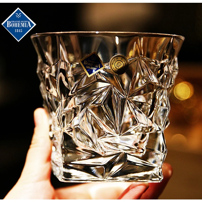 捷克进口BOHEMIA水晶玻璃威士忌酒杯创意啤酒杯洋酒杯子高档个性