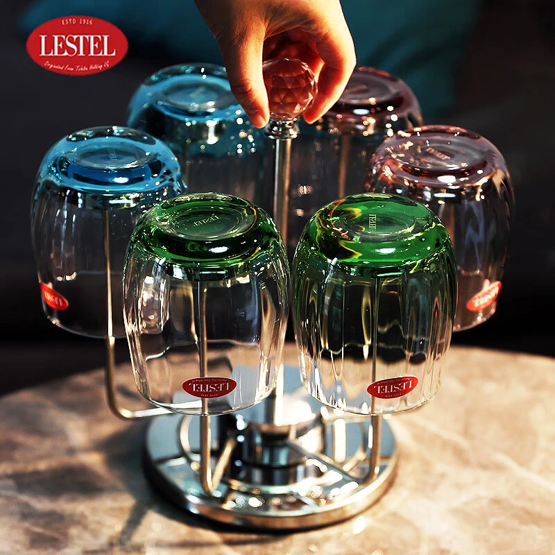 莱仕得德国进口彩色水晶玻璃杯家用高档泡茶喝水杯啤酒杯饮料杯子