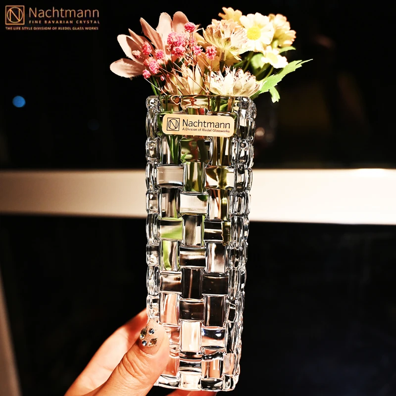 奈赫曼德国原装进口NACHTMNN水晶玻璃家用餐桌小花瓶茶几桌面摆件