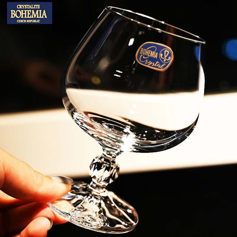 捷克BOHEMIA进口水晶玻璃白兰地杯干邑杯洋酒杯威士忌杯无铅家用