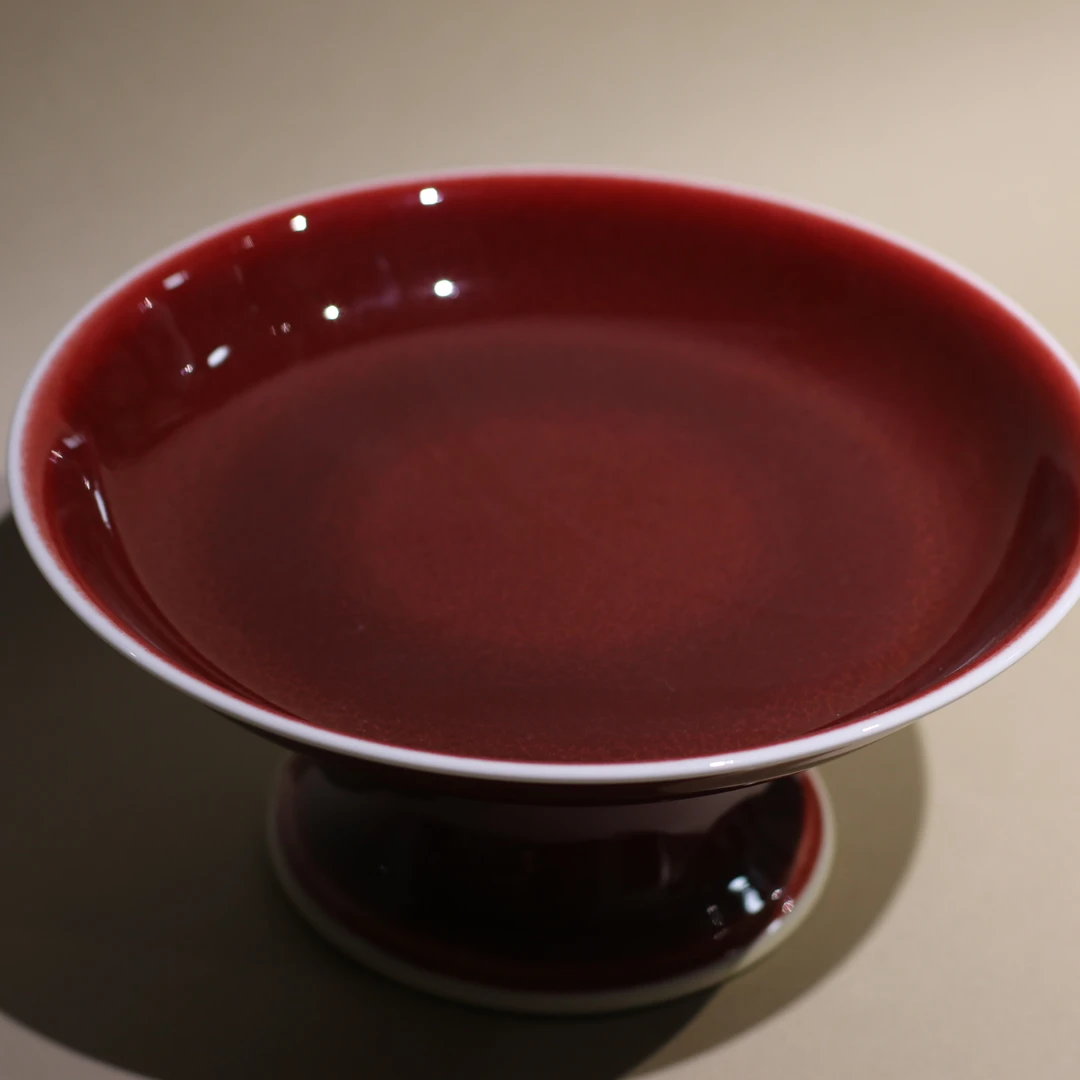 郎红中式高脚果盘