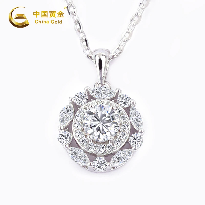 坠链均925银合成锆石 鸽子蛋时尚套链豪华银项链优雅精美星女ins