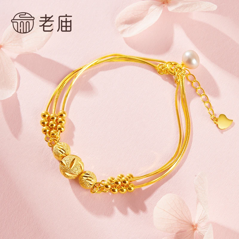 【老庙专卖店】三生三世珠珠手链简约多层珠珠珍珠手链S925*翠翠