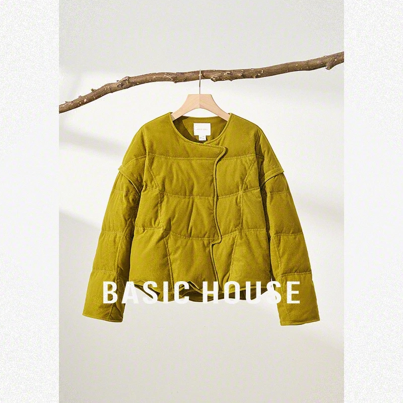 Basic House/百家好复古高级感短款休闲保暖羽绒服B1194B59131