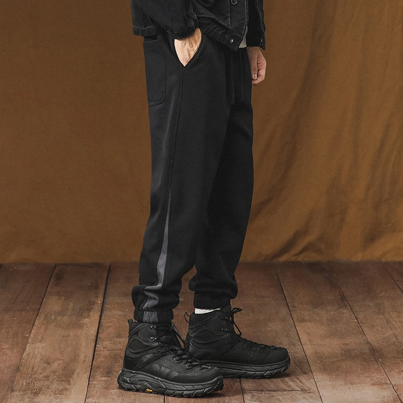 重磅莱赛尔针织加厚裤子男秋冬2025新款潮牌束脚裤冬季男士休闲裤