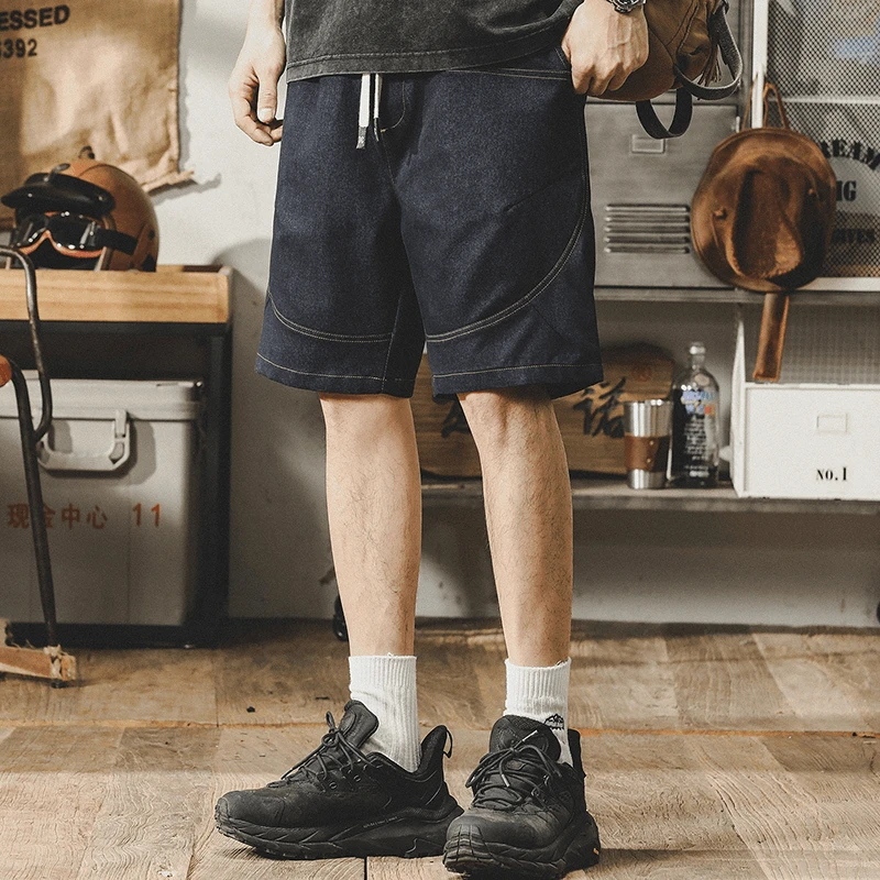 范诺思经典工装短裤男士夏季松紧腰宽松户外抽绳直筒休闲中裤