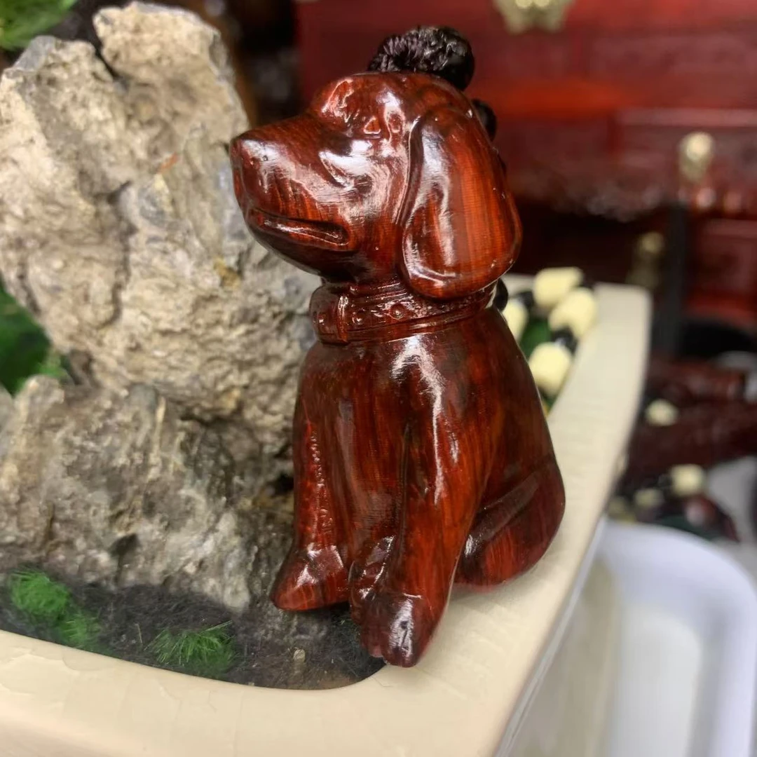 生肖狗 木雕 摆件