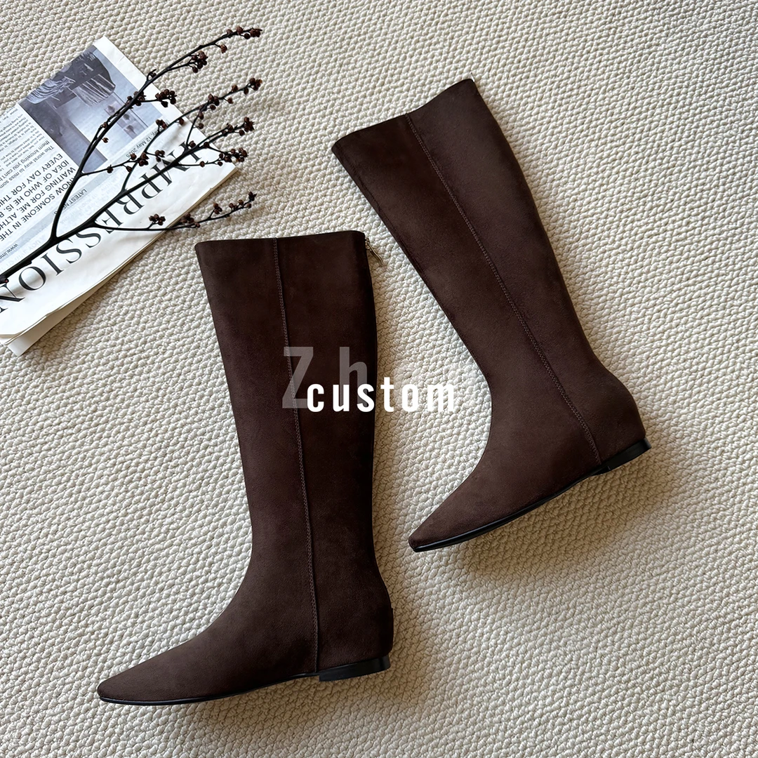 Lucky -山野- 4cm/气质简约素版内增高长靴