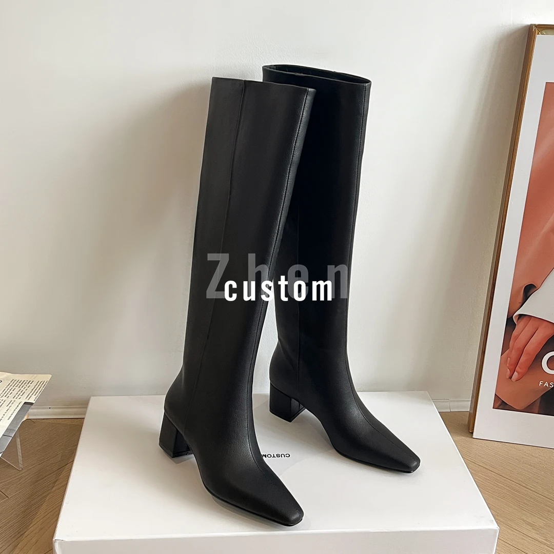 Lucky -初冬暮色- 5cm/秋冬氛围感~百搭时尚粗跟及膝长靴1