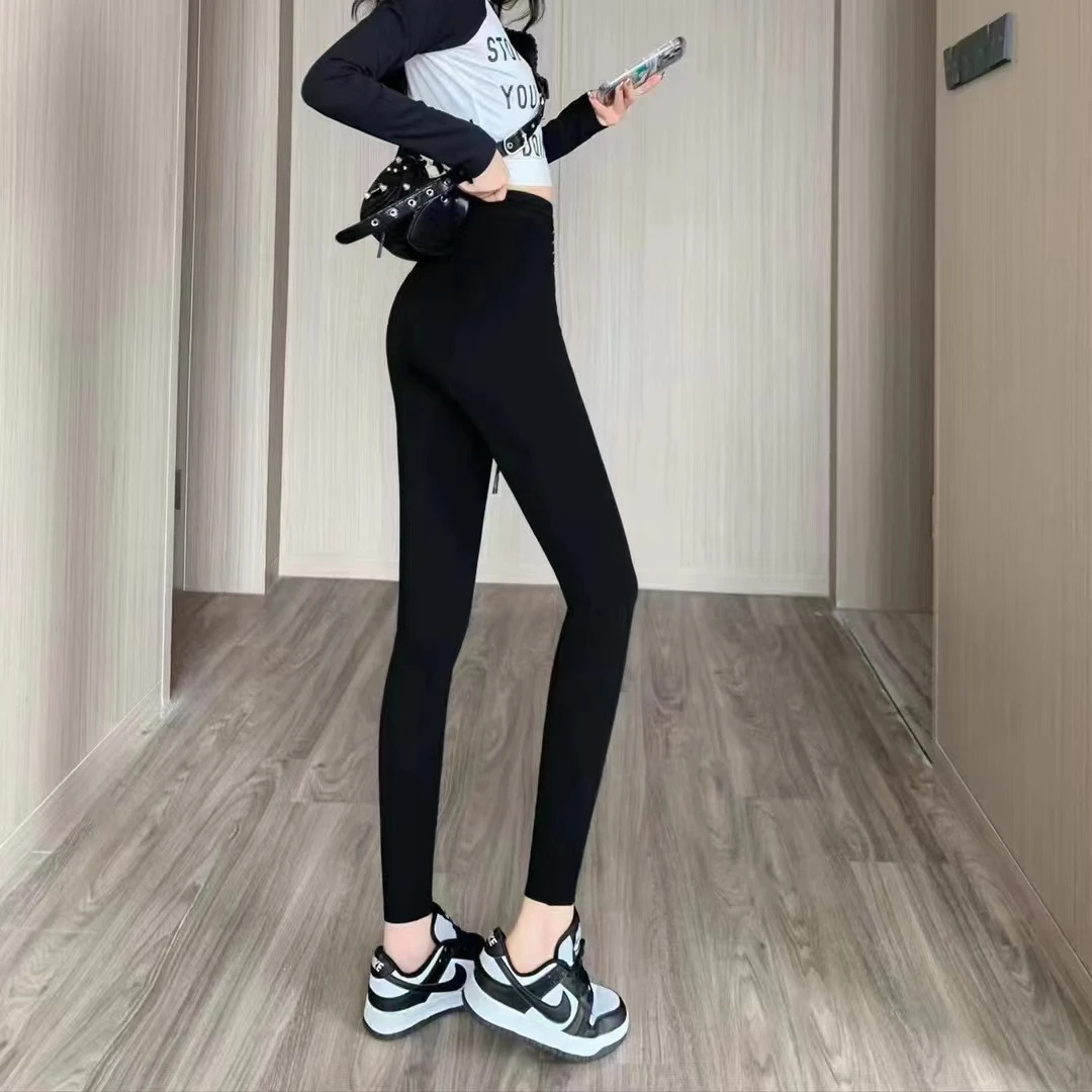 春秋款收腹提臀芭比裤瑜伽裤鲨鱼裤黑色显瘦塑身塑形高腰时尚外穿