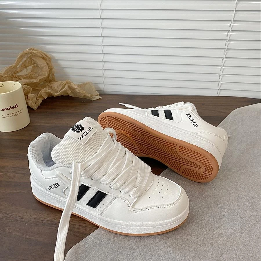 港风小众厚底面包鞋女ins潮2025春季新款学生低帮百搭休闲板鞋