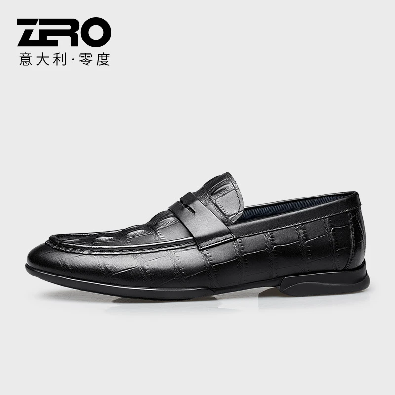 意大利零度皮鞋男 新款男士皮鞋经典商务正装鞋11356