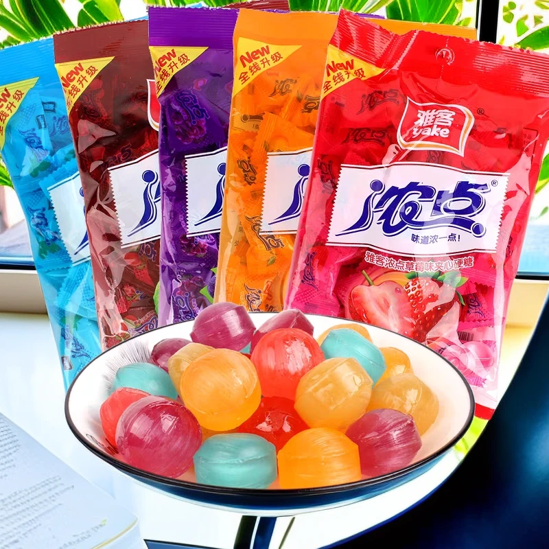 雅客浓点夹心硬糖水果清凉薄荷袋装年货礼物零食糖果