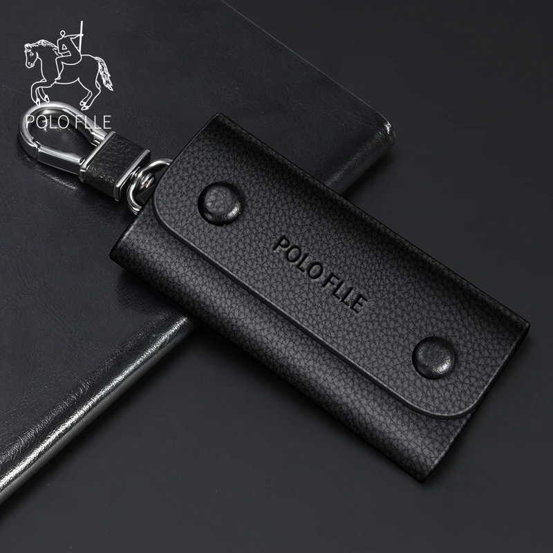 保罗男士牛皮钥匙包头层牛皮时尚锁匙收纳神器商务休闲男女钥匙扣