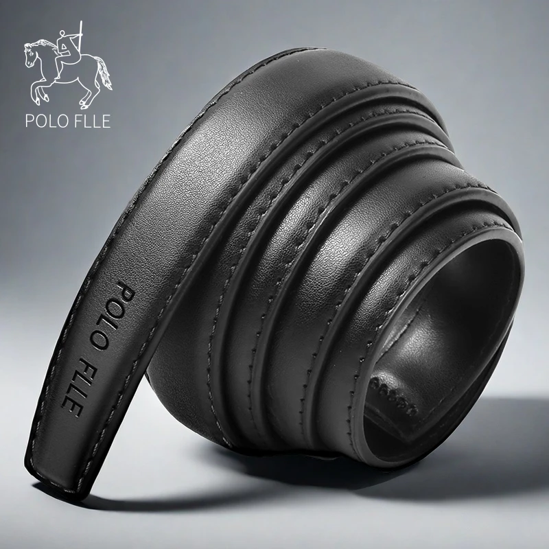 保罗真皮女无头裤带身无扣细腰带不带头女士牛皮自动扣皮带条网红