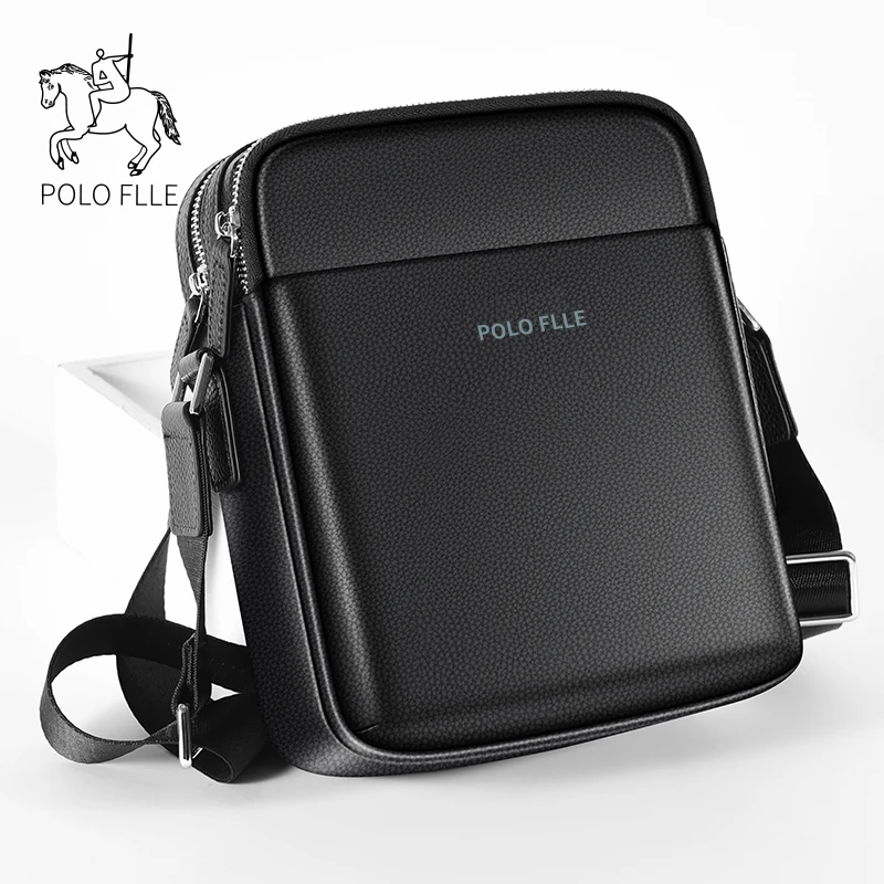 保罗男士单肩包2024新款时尚斜挎包真皮休闲牛皮挂包男商务小背包