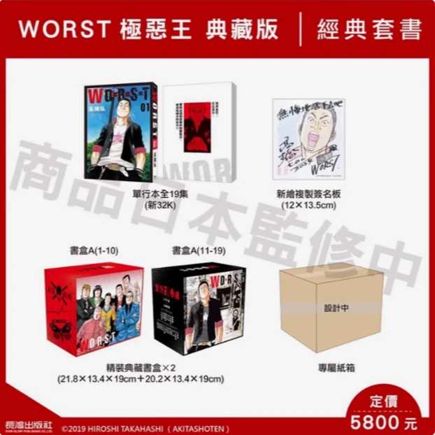 预售【绿山墙台漫】WORST 极恶王 典藏版 高桥弘 长鸿出版