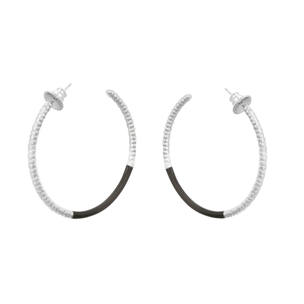 INSANE/云山 铜合金珐琅耳饰 X•EVERYDAY小众简约蛇纹廓形耳钉