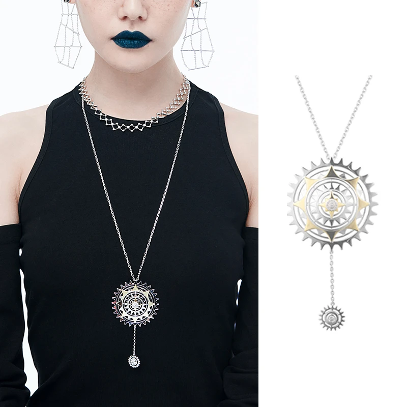 铜合金合成锆石项链 INSANE云山魔法系列轻奢高级感小众罗盘项链