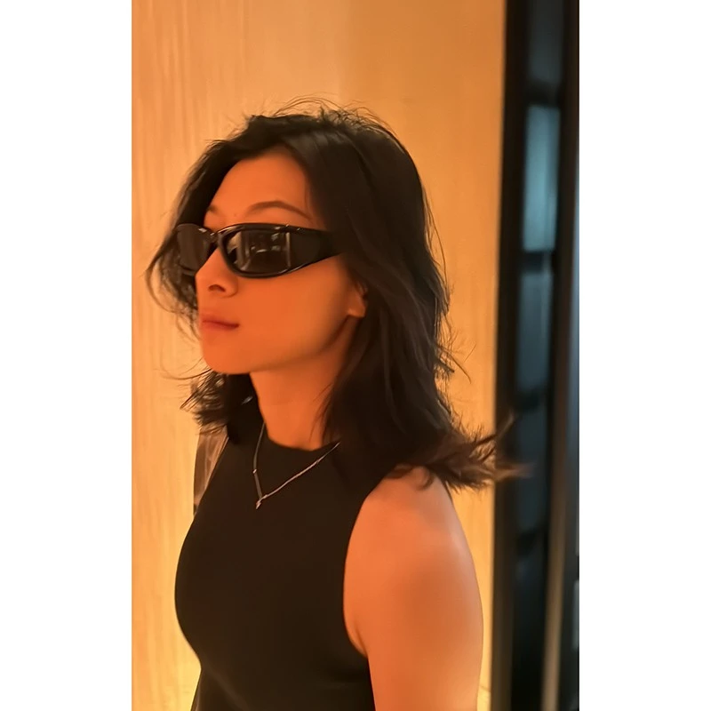 蓝豚豚 ins博主360无死角复古港风墨镜 防紫外线高级感太阳眼镜
