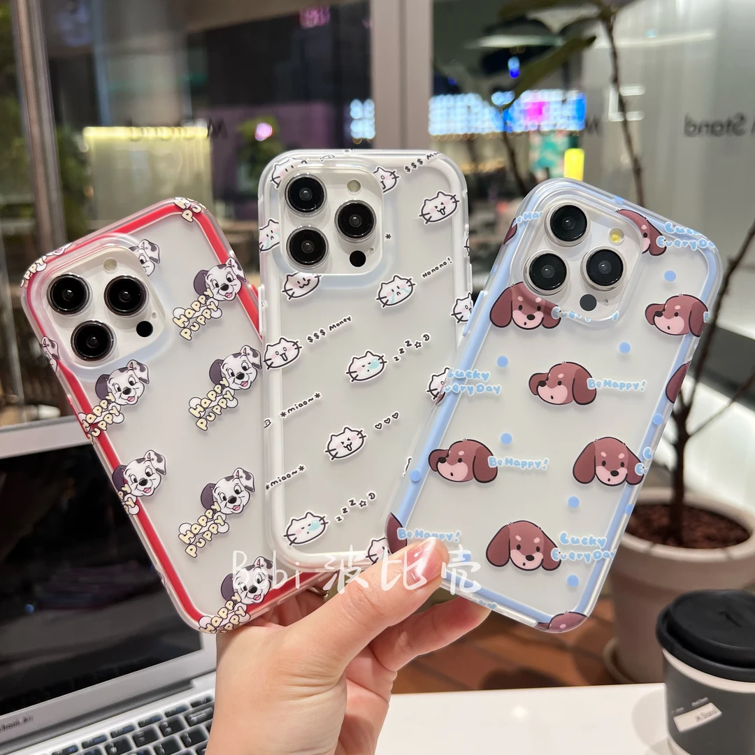 卡通可爱防摔透明创意二合一磨砂适用于苹果手机壳iphone16/15/14