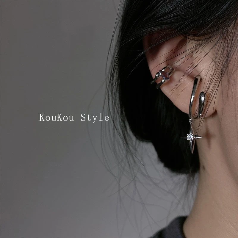 欧美冷淡风耳骨夹个性简约耳夹女无耳洞INS小众设计感高级感耳环