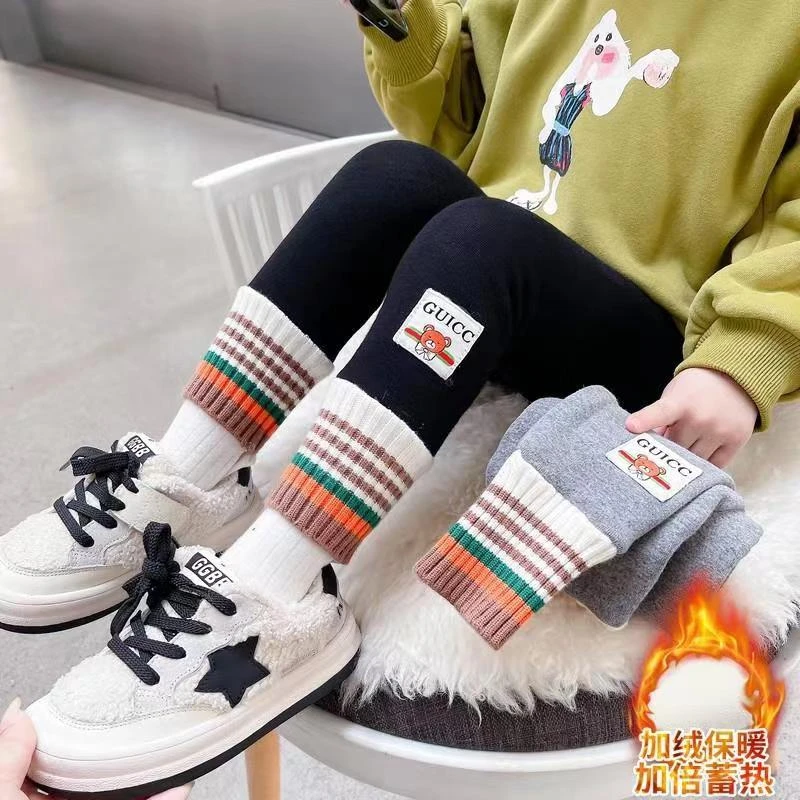 纯棉女童打底裤子春秋外穿新款儿童裤子女宝宝裤子女孩中小童长裤