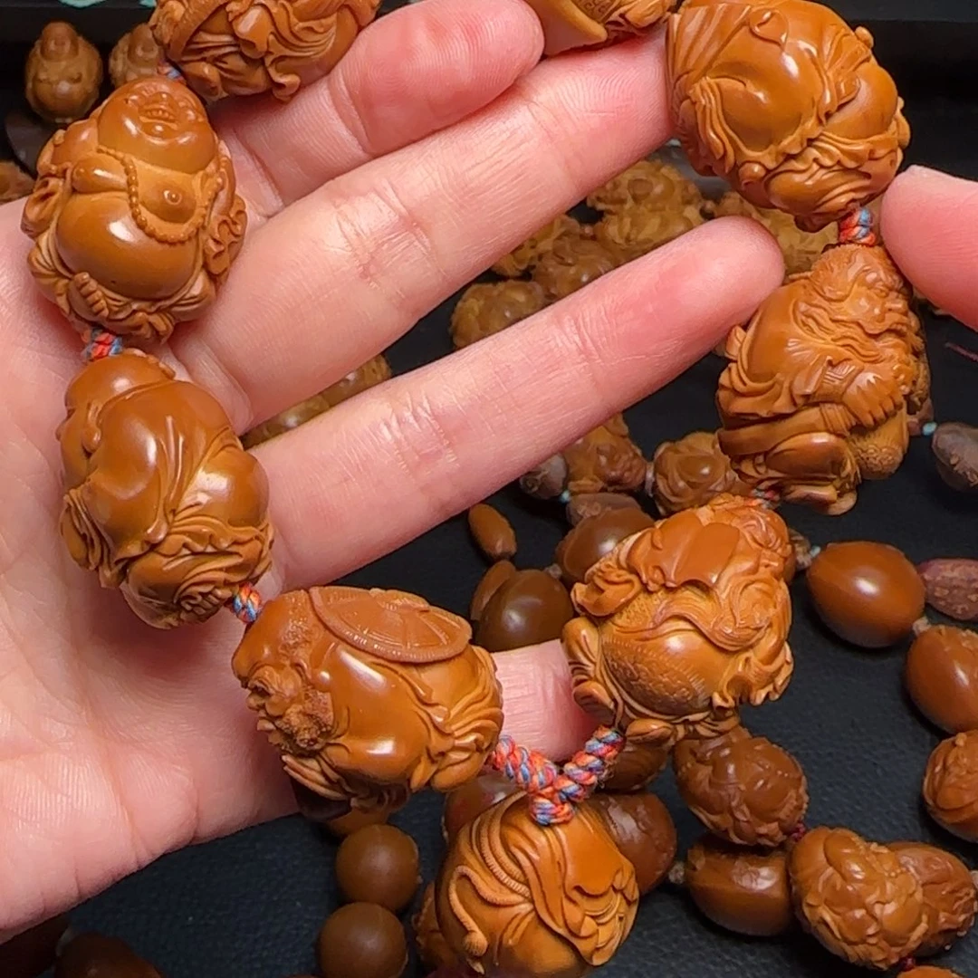 橄榄核核雕海*纯手工群仙