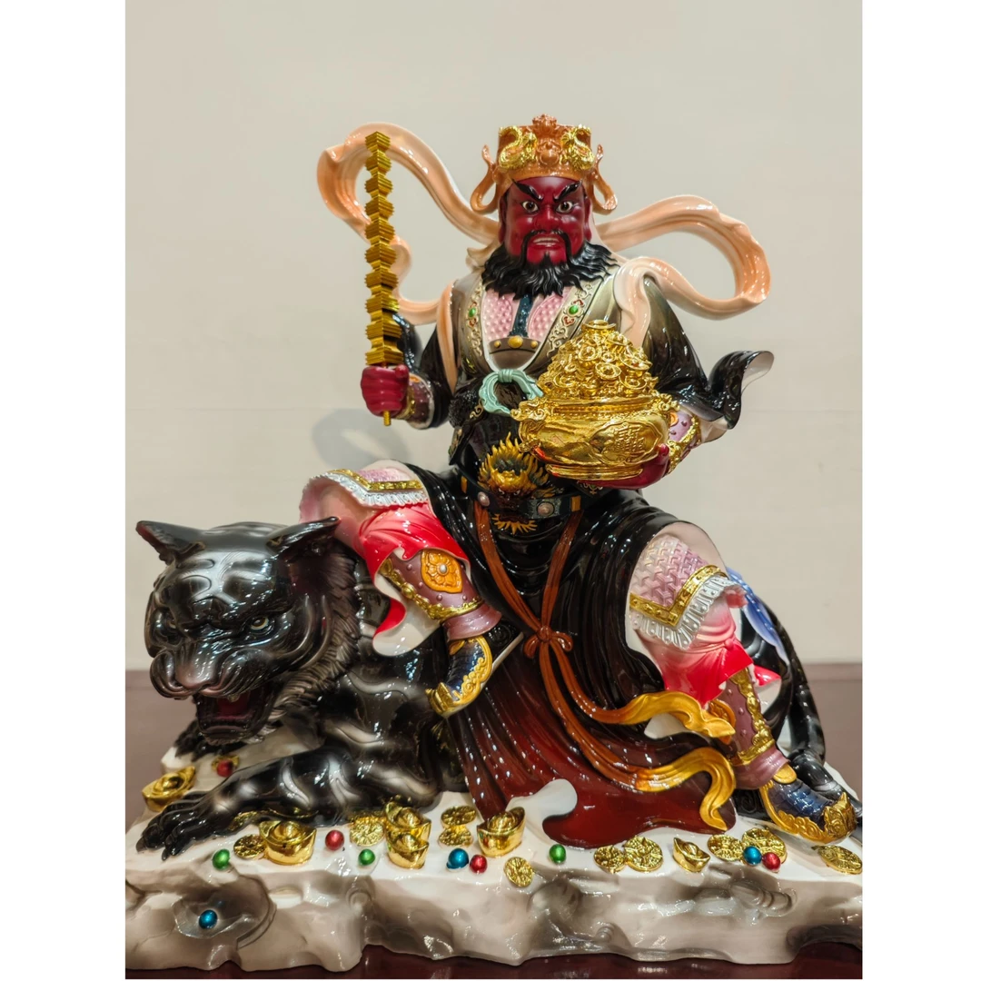 仿瓷武财神赵公明黑虎玄坛赵元帅