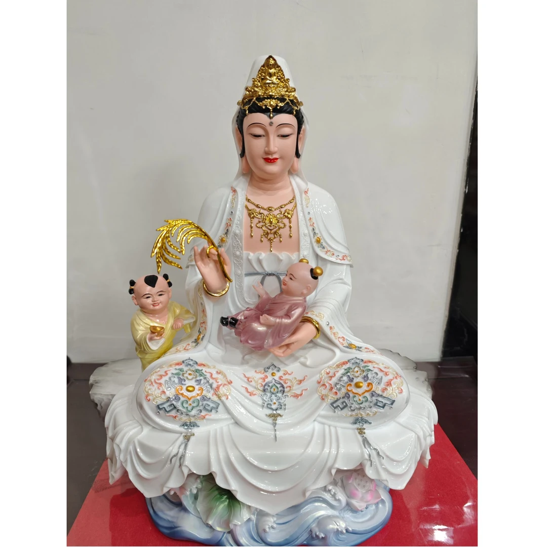 仿瓷观音菩萨送子观音像体