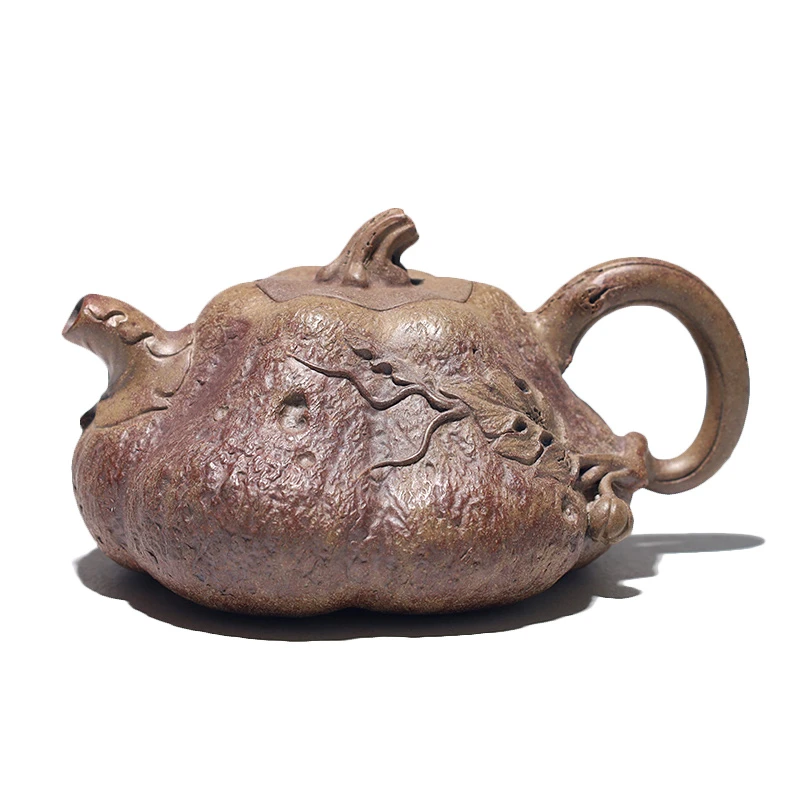 大吉羊柴烧 宜兴紫砂壶茶壶 原矿本山绿泥瓜觅160ml徐顺伟