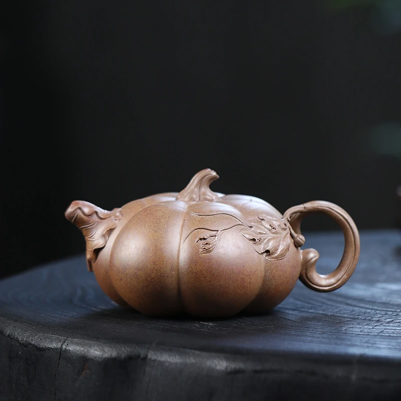 大吉羊柴烧 宜兴紫砂壶茶壶 原矿本山绿泥硕果丰登380ml徐顺伟