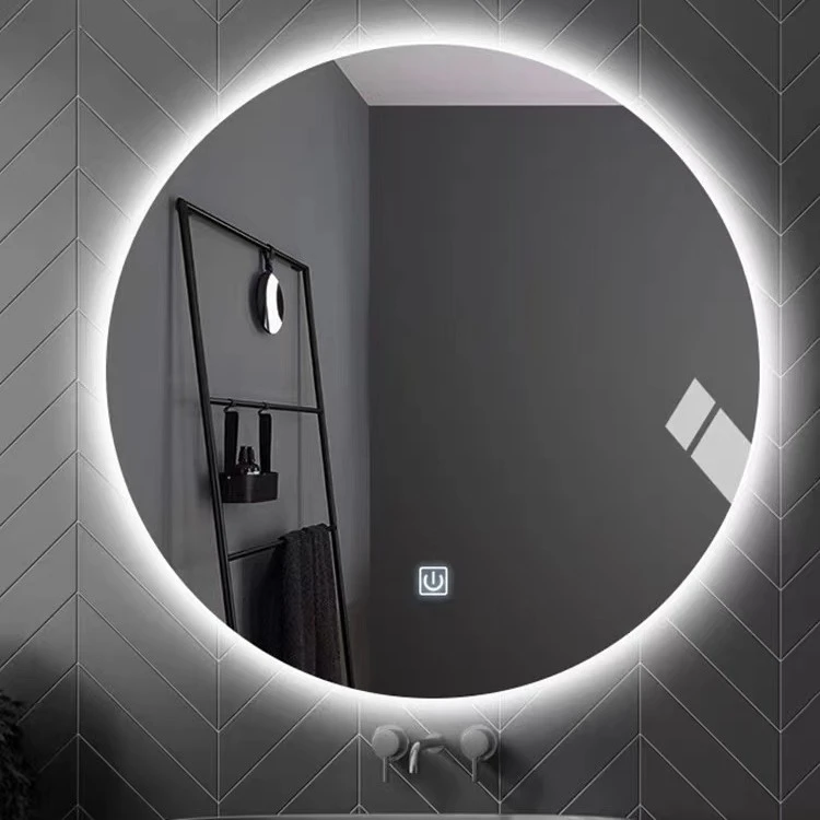 智能镜子led卫生间化妆带灯壁挂卫浴镜挂墙浴室镜防雾圆形发光镜