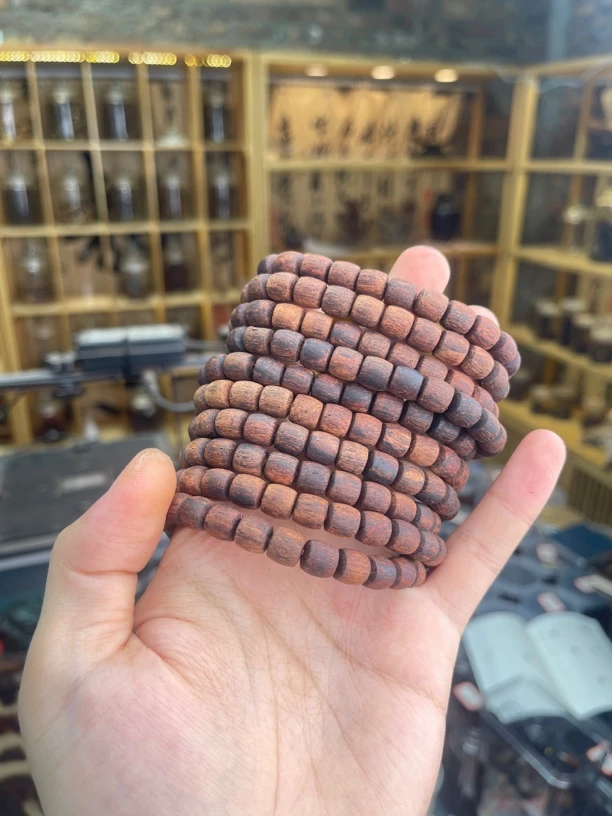 【藤心】熟结金丝蜜结 降真香8*8mm手串单圈 多样性发其一