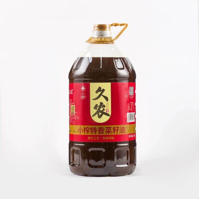 四川久农5L小榨特香菜籽油适用川菜红油厂家批发食用油特级菜籽油
