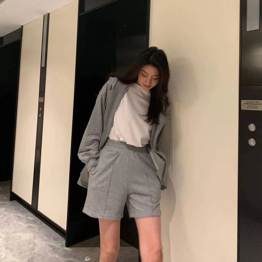 【龍喜儿定制】水洗做旧感,连帽卫衣套装三件套 101L+100L+102L