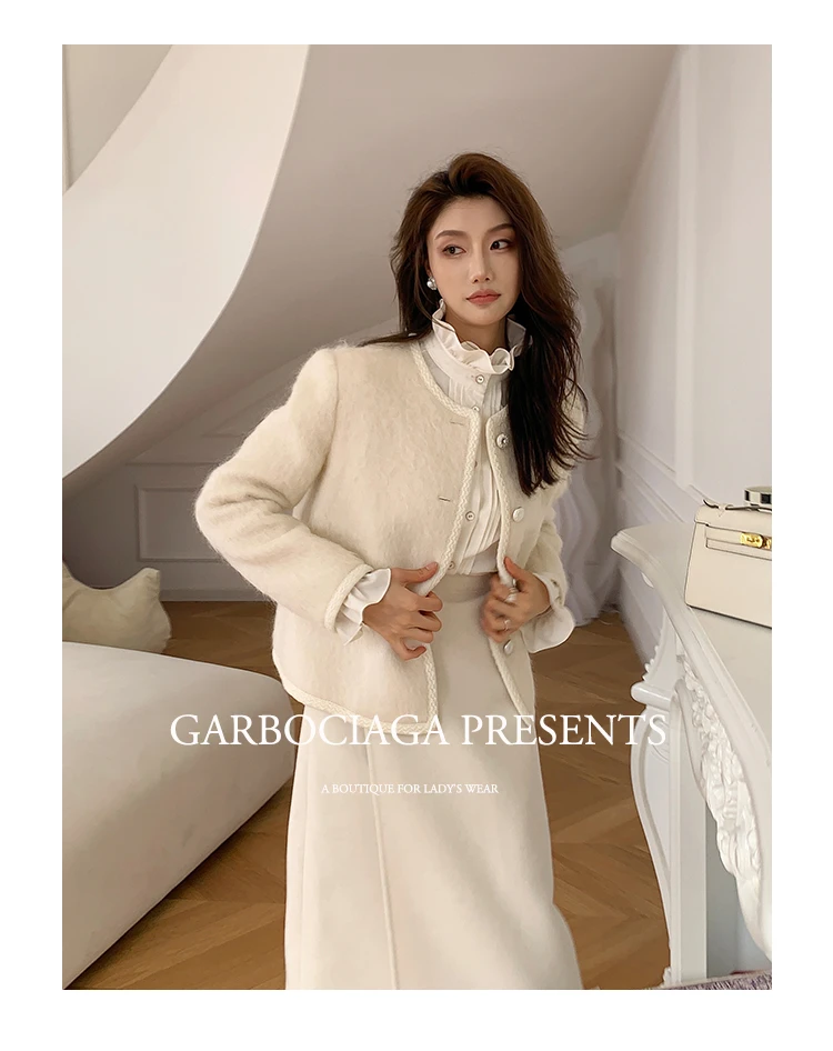 龙喜儿海盐奶昔 小香风气质名媛短款外套女冬1306