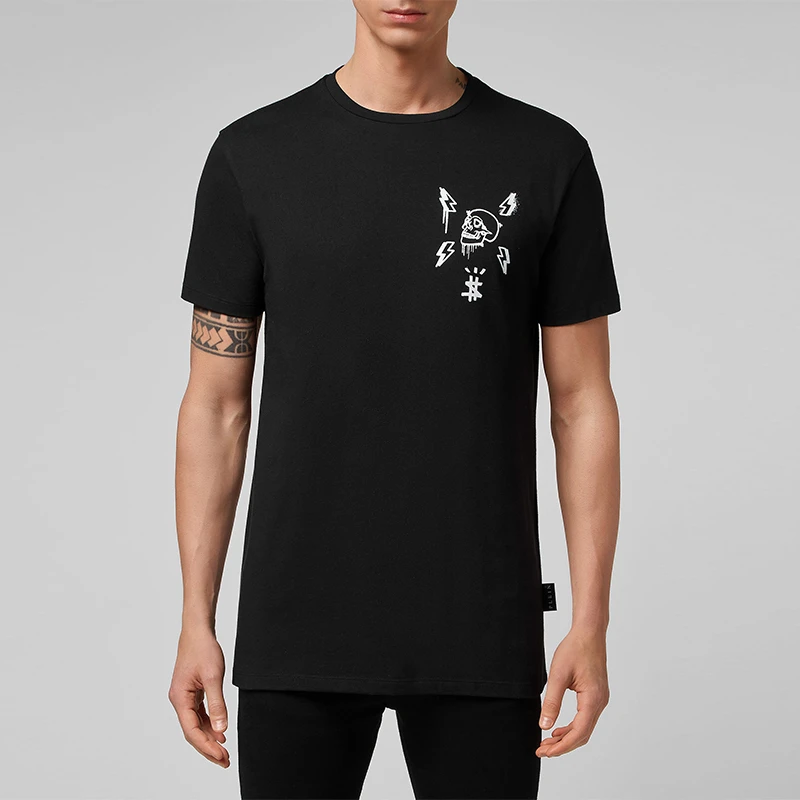 Philipp pleinT恤 男女同款六角图案圆领T恤 菲历沛