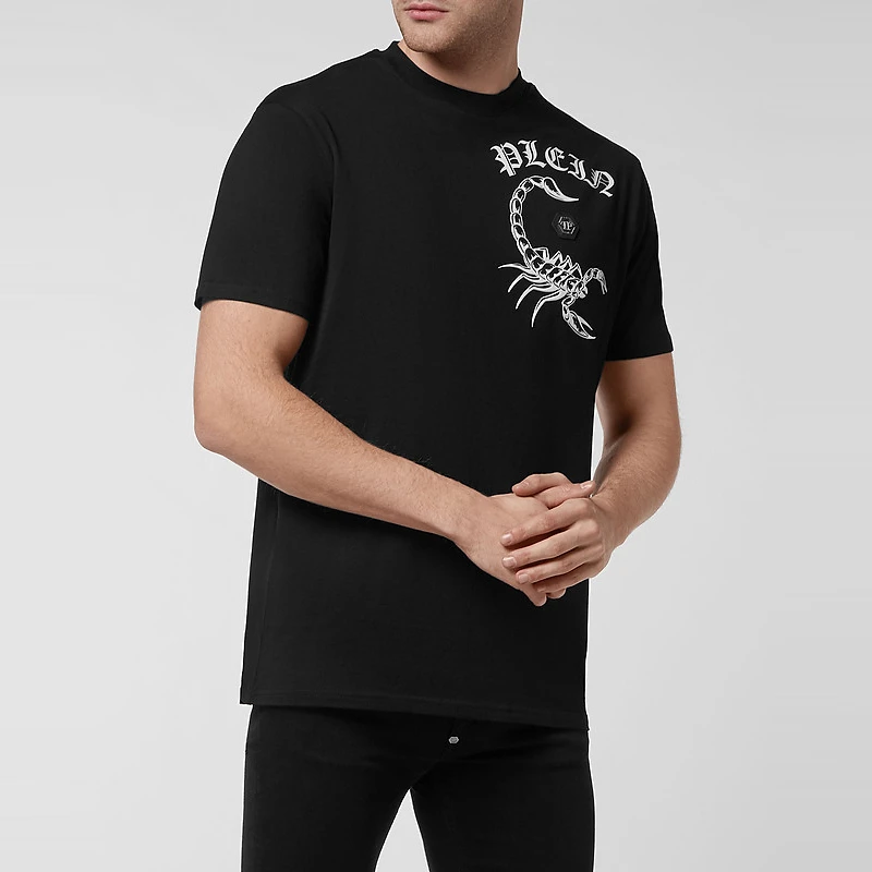 Philipp pleinT恤 春季男士蝎子印花短袖圆领T恤