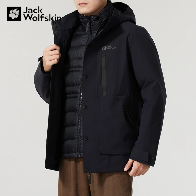 狼爪冲锋衣男春夏新款户外登山运动服防风羽绒内胆三合一 5122091