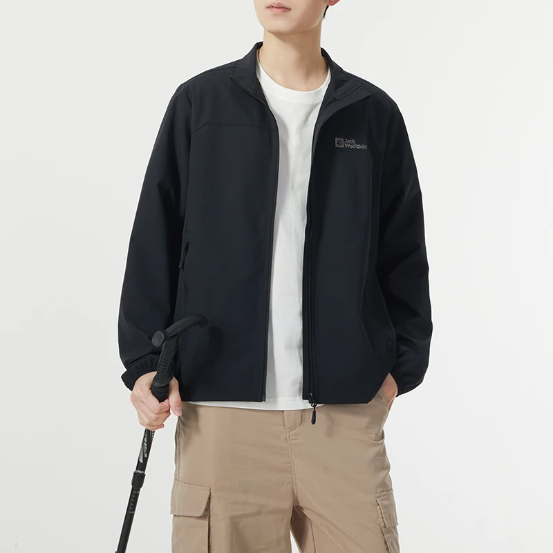 【仓播】狼爪立领软壳夹克男24春季新款户外运动休闲外套 5324171