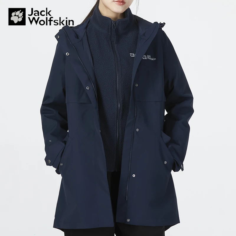 狼爪三合一冲锋衣女子秋冬户外爬山防风防水外套抓绒内胆 5322241