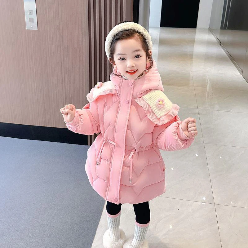 女童服冬装新款洋气儿童羽绒衣冬季加厚外套小女孩中长款