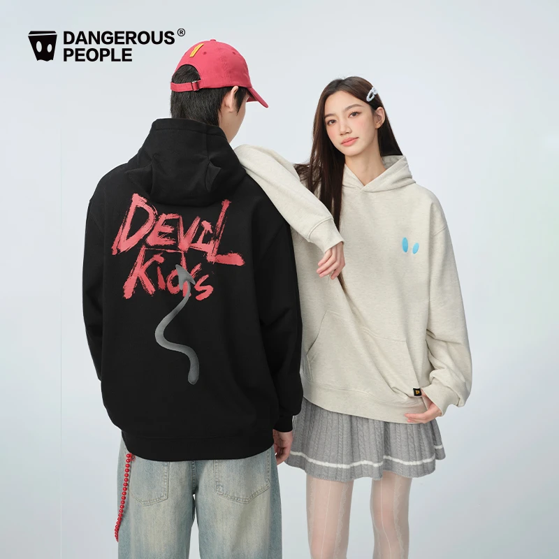 Dangerouspeople薛之谦dsp小恶魔趣味填充耳朵宽松百搭潮连帽卫衣