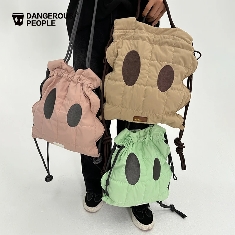 Dangerouspeople薛之谦dsp秋冬轻便柔软充棉舒适休闲百搭抽绳背包