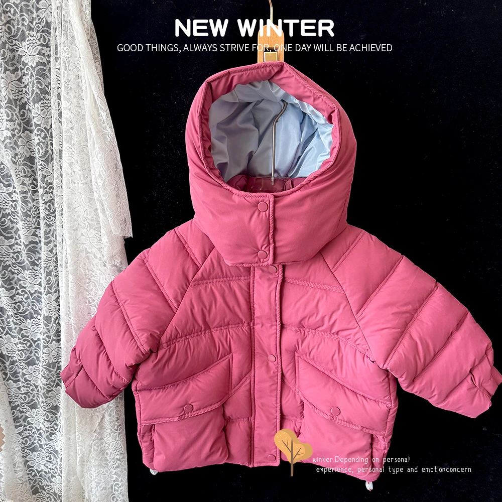 【卖完放假】60513韩版儿童连帽加厚棉衣2024冬装女童保暖外套棉袄