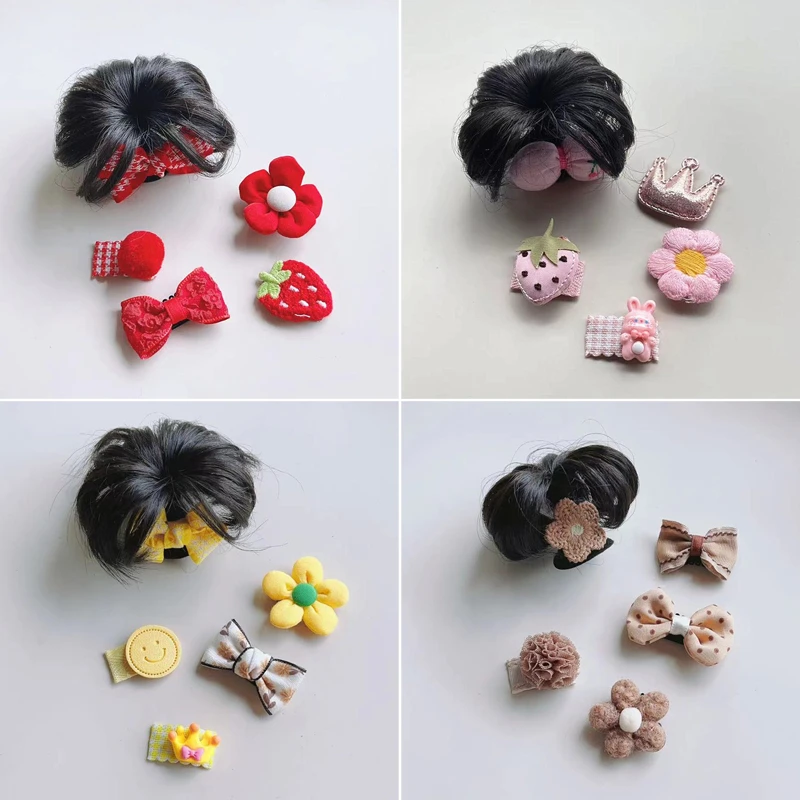 女童汗毛夹不伤发宝宝发夹婴幼儿发卡假发立体可爱公主儿童发饰