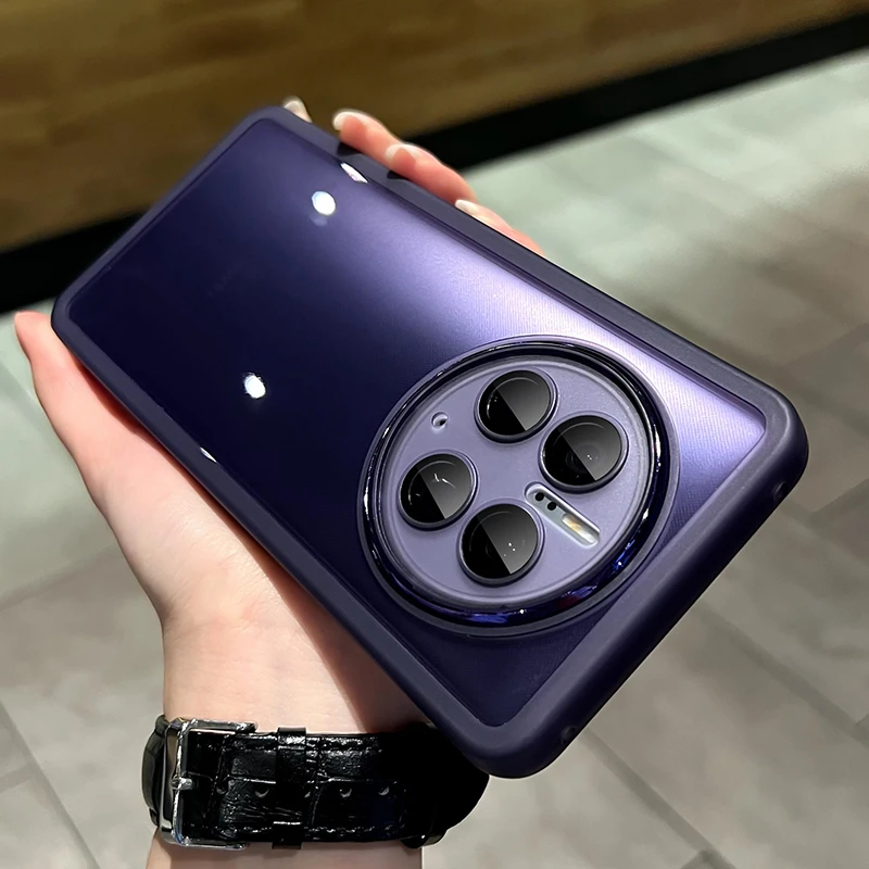 透明镜头全包适用华为mate60pro/50/40荣耀nova9手机壳男p60防摔