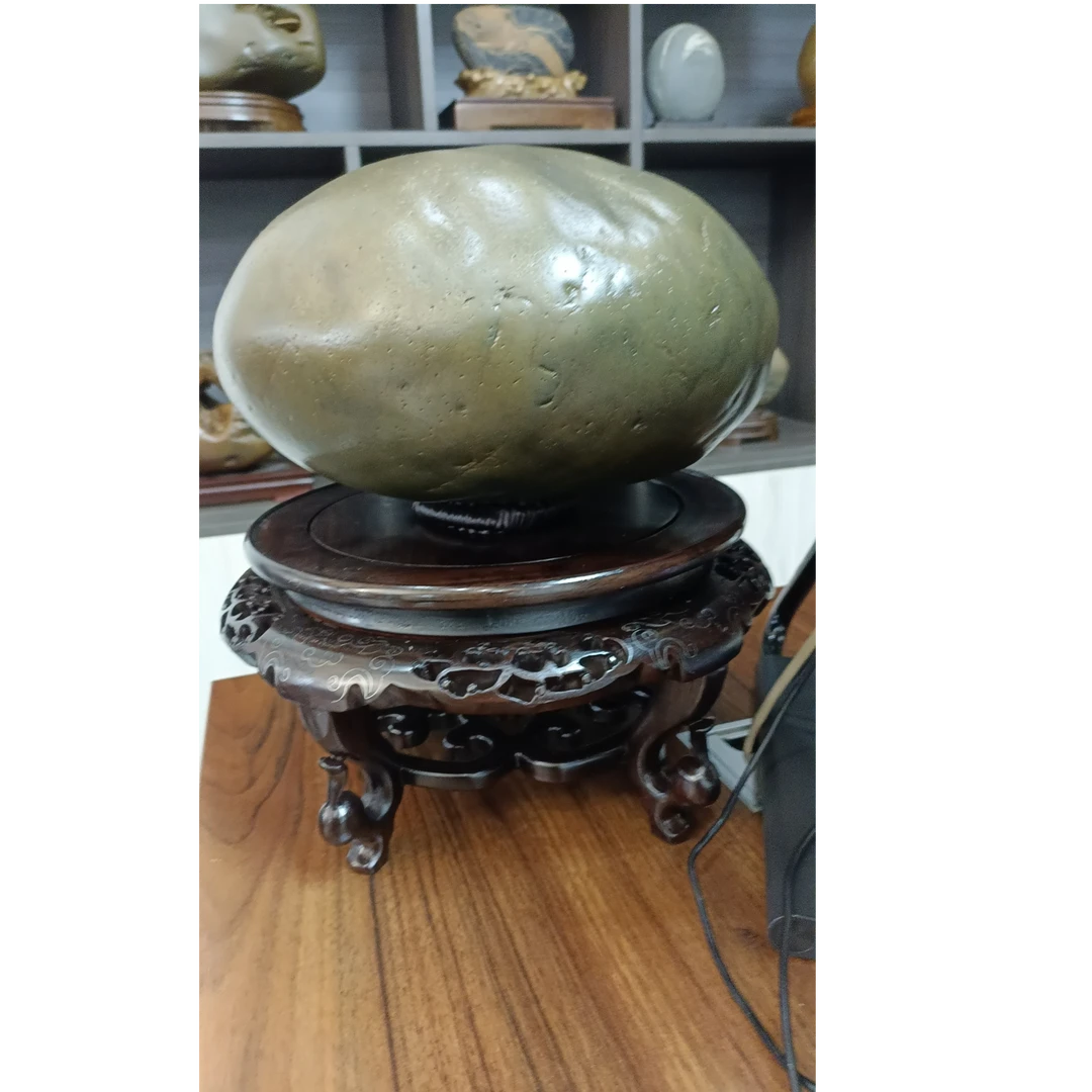 《圆满》沅水石黄金釉摆件